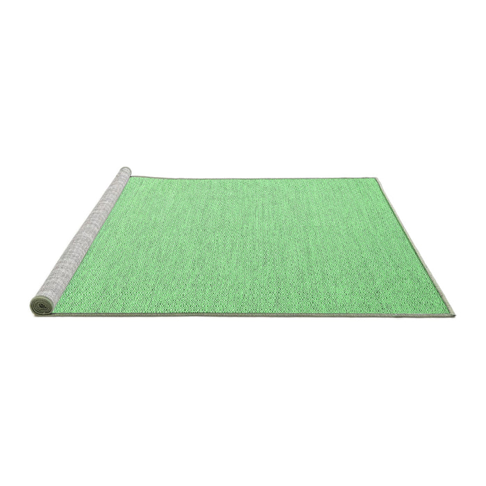 Sideview of Machine Washable Abstract Emerald Green Contemporary Area Rugs, wshcon2145emgrn