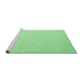 Sideview of Machine Washable Abstract Emerald Green Contemporary Area Rugs, wshcon2145emgrn