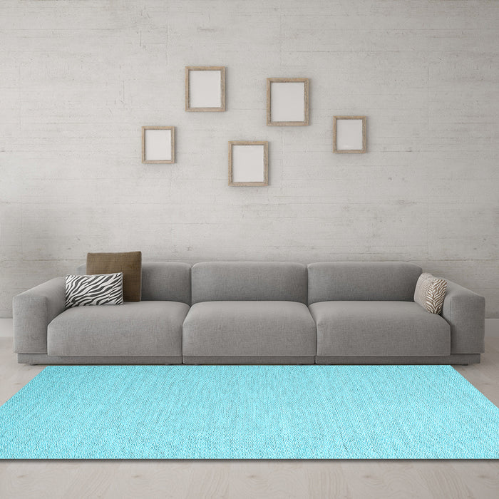 Machine Washable Abstract Light Blue Contemporary Rug in a Living Room, wshcon2145lblu