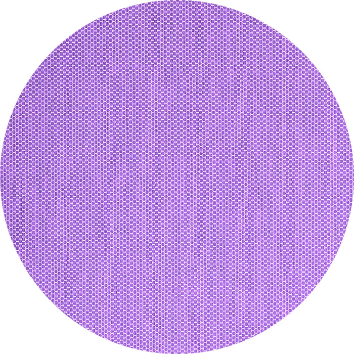 Round Abstract Purple Contemporary Rug, con2146pur