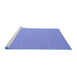 Sideview of Machine Washable Abstract Blue Contemporary Rug, wshcon2146blu