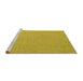 Sideview of Machine Washable Abstract Yellow Contemporary Rug, wshcon2146yw