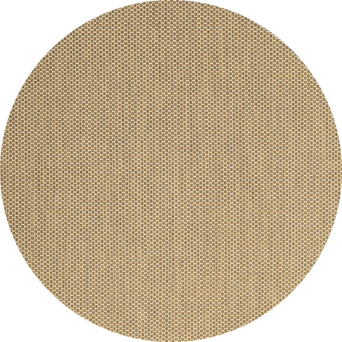 Round Abstract Brown Contemporary Rug, con2146brn
