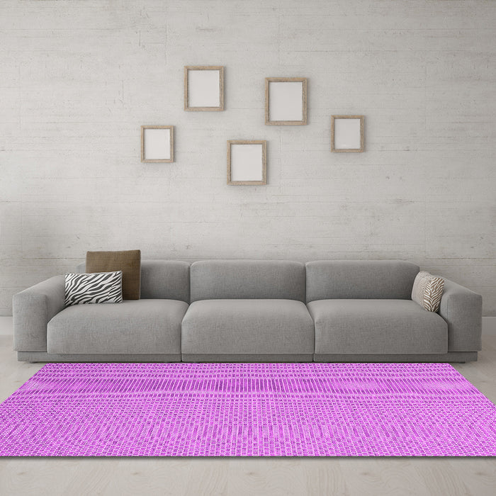 Machine Washable Abstract Pink Contemporary Rug in a Living Room, wshcon2146pnk