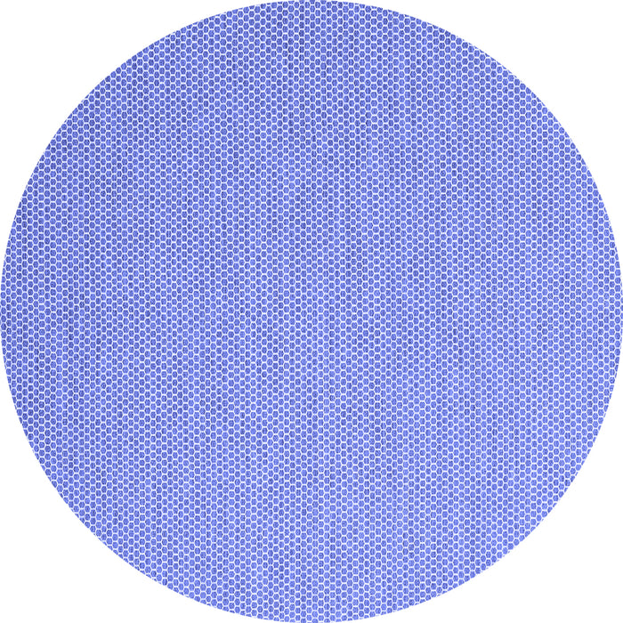 Round Abstract Blue Contemporary Rug, con2146blu
