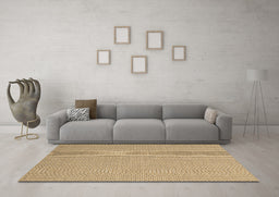 Machine Washable Abstract Brown Contemporary Rug in a Living Room,, wshcon2146brn