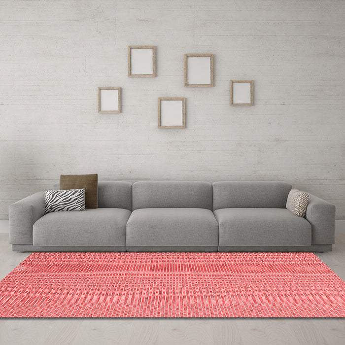 Contemporary Red Washable Rugs