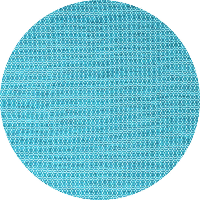 Round Abstract Light Blue Contemporary Rug, con2146lblu