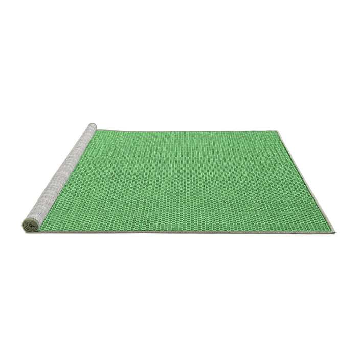Sideview of Machine Washable Abstract Emerald Green Contemporary Area Rugs, wshcon2146emgrn