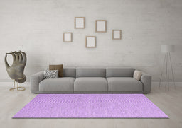 Machine Washable Abstract Purple Contemporary Area Rugs in a Living Room, wshcon2147pur