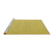 Sideview of Machine Washable Abstract Yellow Contemporary Rug, wshcon2147yw