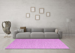 Machine Washable Abstract Pink Contemporary Rug in a Living Room, wshcon2147pnk