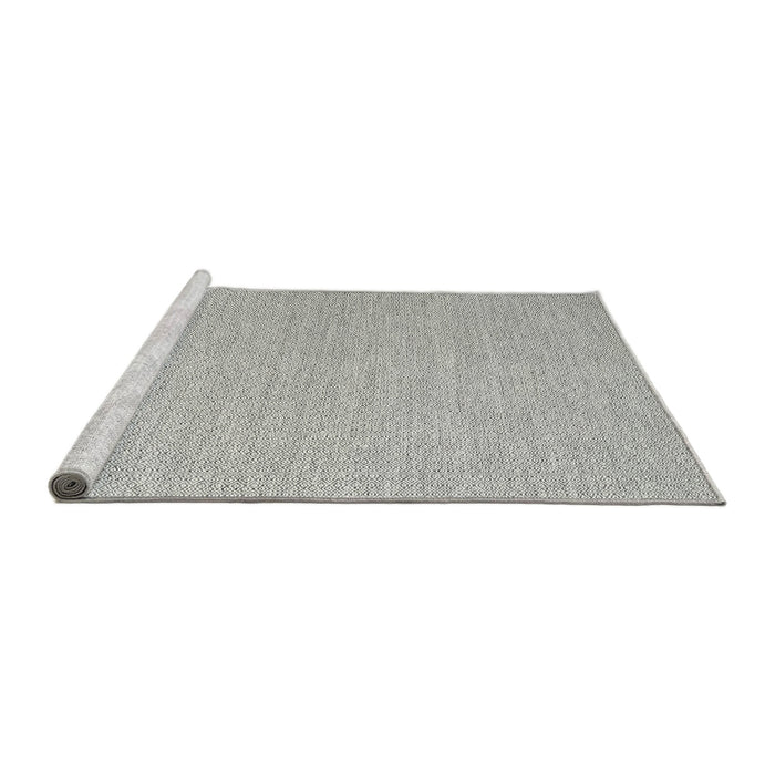 Serging Thickness of Machine Washable Contemporary Platinum Gray Rug, wshcon2148