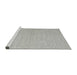 Serging Thickness of Machine Washable Contemporary Platinum Gray Rug, wshcon2148