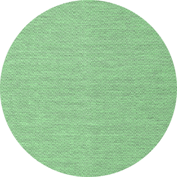 Round Abstract Emerald Green Contemporary Rug, con2148emgrn