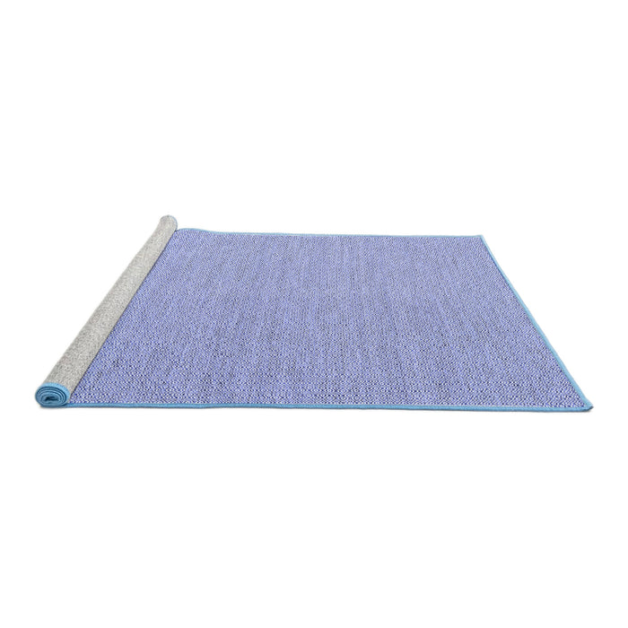 Sideview of Machine Washable Abstract Blue Contemporary Rug, wshcon2148blu