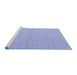 Sideview of Machine Washable Abstract Blue Contemporary Rug, wshcon2148blu