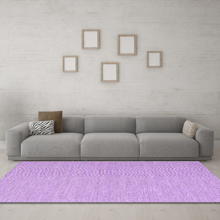 Machine Washable Abstract Purple Contemporary Area Rugs in a Living Room, wshcon2148pur