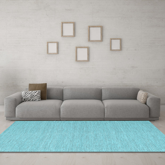 Machine Washable Abstract Light Blue Contemporary Rug in a Living Room, wshcon2148lblu