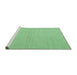 Sideview of Machine Washable Abstract Emerald Green Contemporary Area Rugs, wshcon2148emgrn