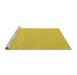 Sideview of Machine Washable Abstract Yellow Contemporary Rug, wshcon2149yw