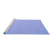 Sideview of Machine Washable Abstract Blue Contemporary Rug, wshcon2149blu