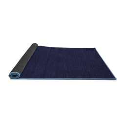 Sideview of Abstract Blue Contemporary Rug, con214blu