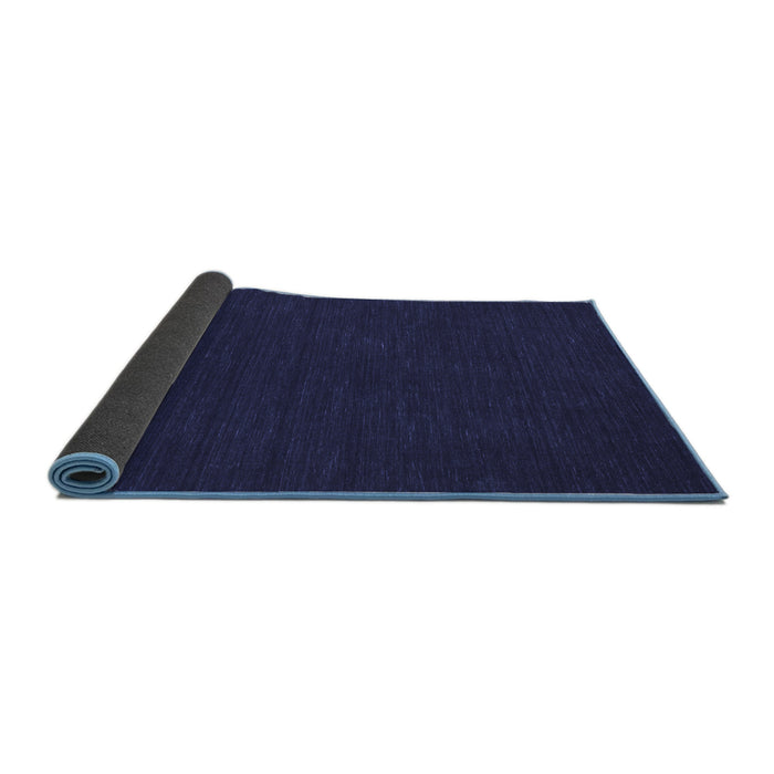 Sideview of Abstract Blue Contemporary Rug, con214blu