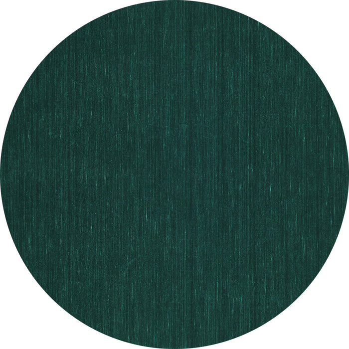 Round Abstract Turquoise Contemporary Rug, con214turq