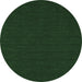 Round Machine Washable Abstract Emerald Green Contemporary Area Rugs, wshcon214emgrn