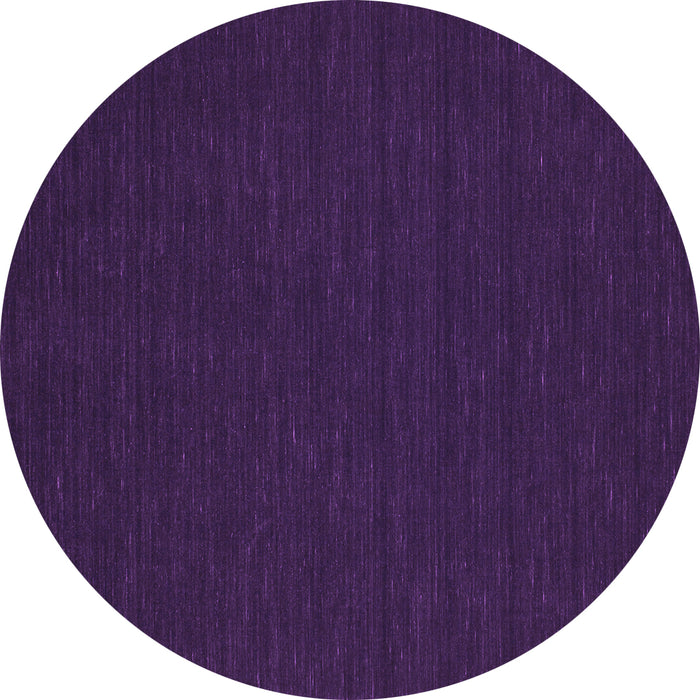 Round Abstract Purple Contemporary Rug, con214pur