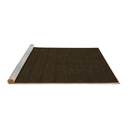 Sideview of Machine Washable Abstract Brown Contemporary Rug, wshcon214brn