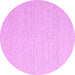 Round Machine Washable Abstract Pink Contemporary Rug, wshcon2150pnk