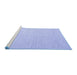 Sideview of Machine Washable Abstract Blue Contemporary Rug, wshcon2150blu