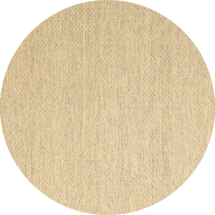 Round Abstract Brown Contemporary Rug, con2150brn