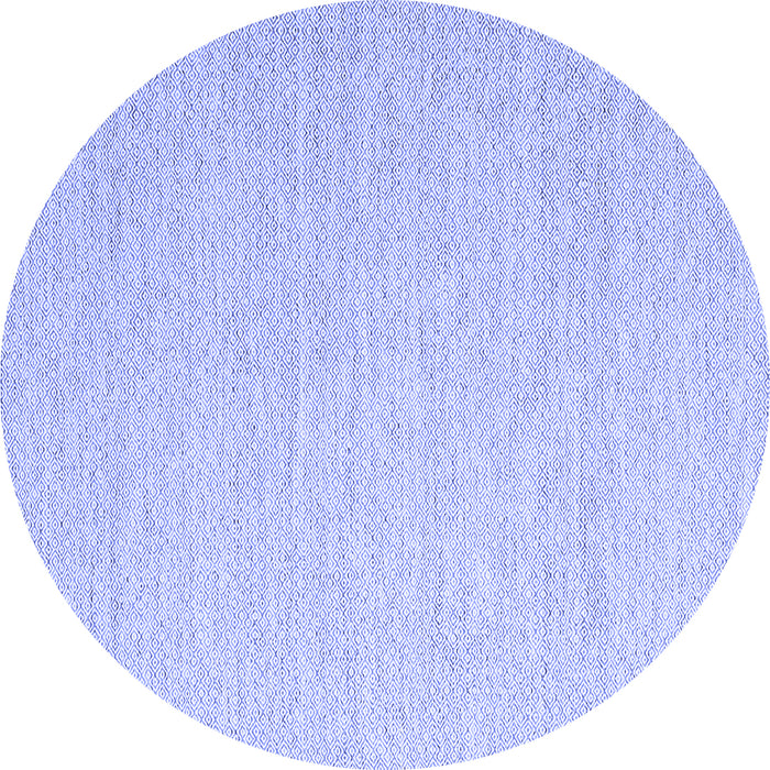 Round Abstract Blue Contemporary Rug, con2150blu