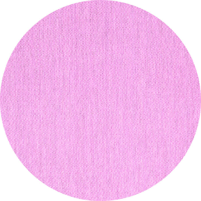 Round Machine Washable Solid Pink Modern Rug, wshcon2151pnk