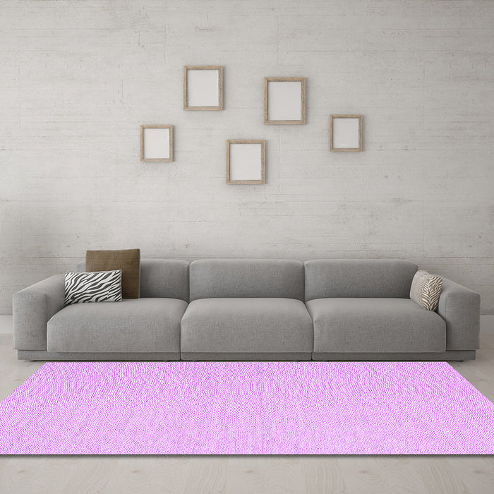 Machine Washable Solid Purple Modern Area Rugs in a Living Room, wshcon2151pur
