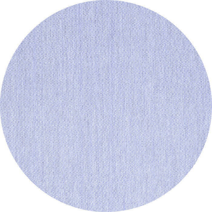 Round Machine Washable Solid Blue Modern Rug, wshcon2151blu
