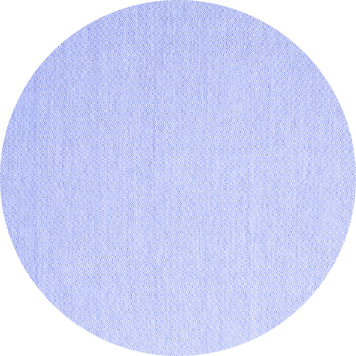Round Abstract Blue Contemporary Rug, con2152blu