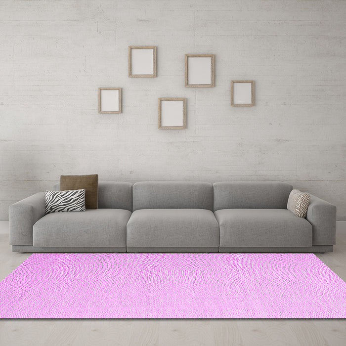 Machine Washable Abstract Pink Contemporary Rug in a Living Room, wshcon2152pnk