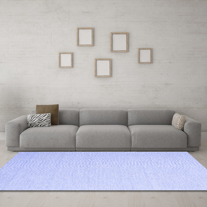 Machine Washable Abstract Blue Contemporary Rug in a Living Room, wshcon2152blu