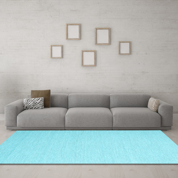 Machine Washable Abstract Light Blue Contemporary Rug in a Living Room, wshcon2152lblu