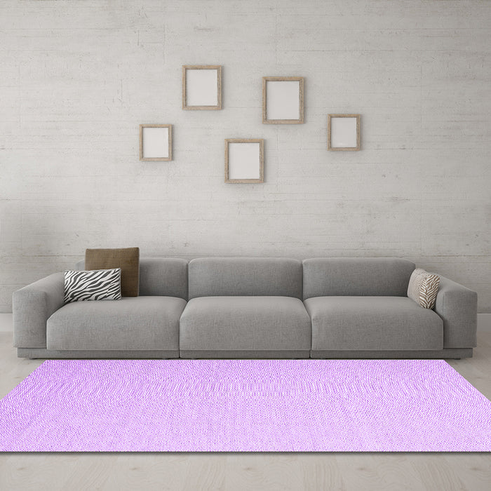 Machine Washable Abstract Purple Contemporary Area Rugs in a Living Room, wshcon2152pur