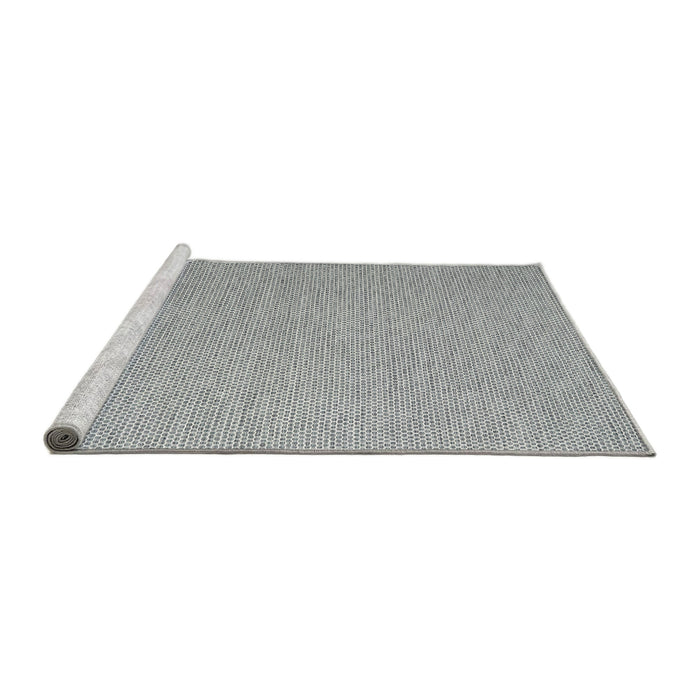 Serging Thickness of Machine Washable Contemporary Platinum Silver Gray Rug, wshcon2153