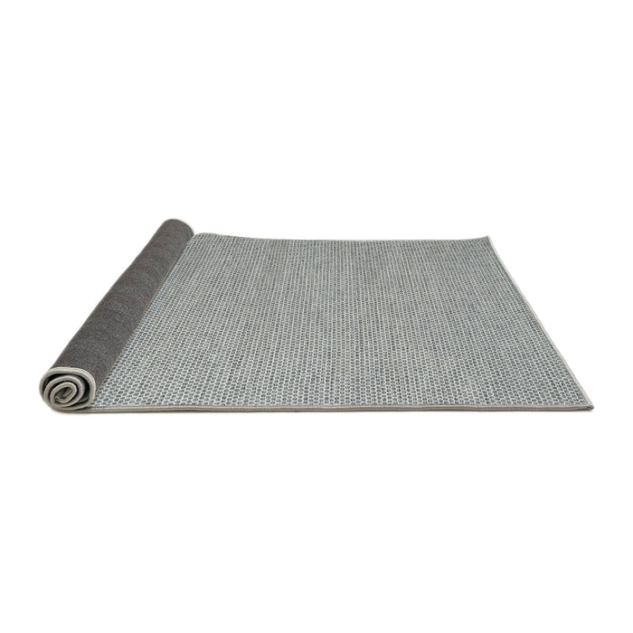 Thickness of Contemporary Platinum Silver Gray Modern Rug, con2153
