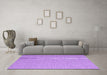 Machine Washable Abstract Purple Contemporary Area Rugs in a Living Room, wshcon2153pur