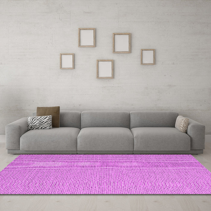 Machine Washable Abstract Pink Contemporary Rug in a Living Room, wshcon2153pnk