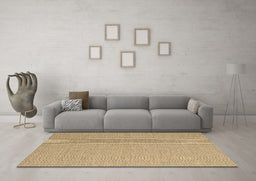 Machine Washable Abstract Brown Contemporary Rug in a Living Room,, wshcon2153brn