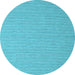 Round Abstract Light Blue Contemporary Rug, con2153lblu